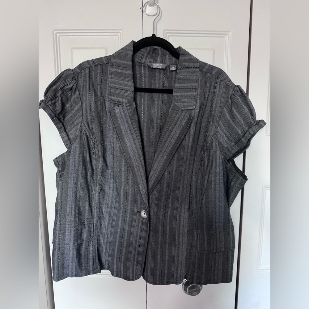 MOTTO Charcoal Herringbone Fabric